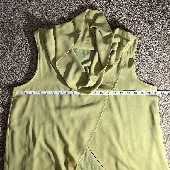 Royce Cowl Neck Sleeveless Top, Green Quantum Apparel Blouse Women’s L - Picture 6 of 8
